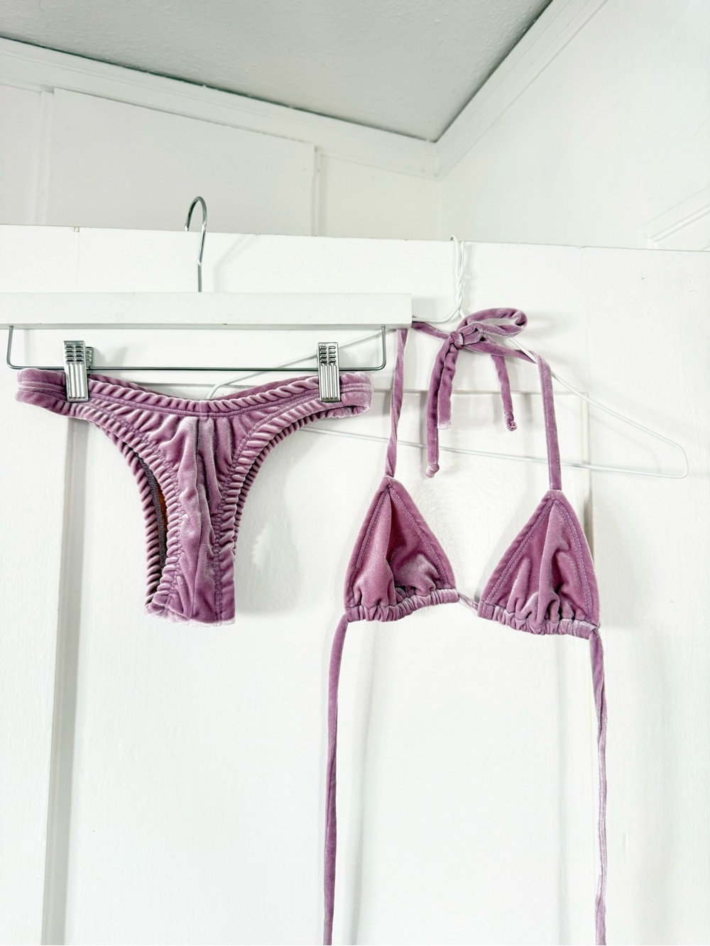 lilac velvet bikini set stardust swim ✧